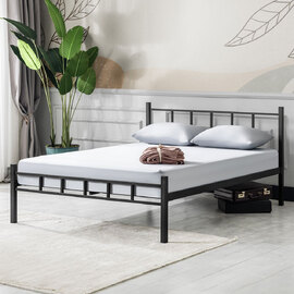 Lirex Metal Small Double Bed in Black