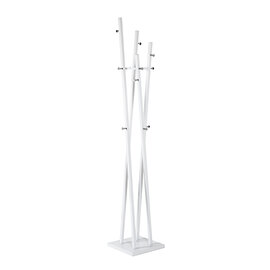 Lisboa Metal 12 Hooks Coat Stand In White And Chrome
