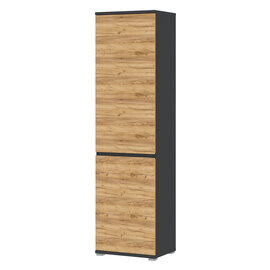 Lissabon Wardrobe In Anthracite And Navarra Oak With 1 Door