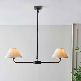 Livie Metal 2 Ceiling Pendant Light in Matt Black