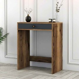 Lizbon Wooden Dressing Table in Walnut and Anthracite