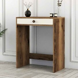Lizbon Wooden Dressing Table in Walnut and Cream