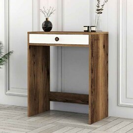 Lizbon Wooden Dressing Table in Walnut and White