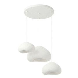 Lora 3 Light Metal Ceiling Pendant Light in White