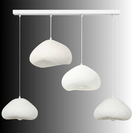 Lora 4 Light Metal Ceiling Chandelier Light in White