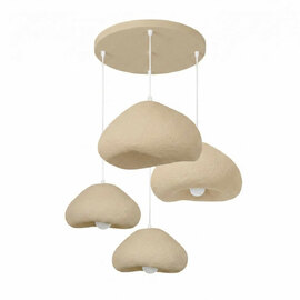 Lora 4 Light Metal Drop Ceiling Chandelier Light in Ecru