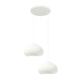 Lora Medium 2 Light Metal Ceiling Pendant Light in White