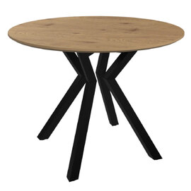 Loreto Wooden Round Dining Table In Natural Oak Effect
