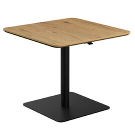 Loreto Wooden Square Bistro Bar Table In Natural Oak Effect