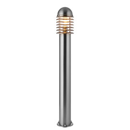 Louvre Large Floor Lamp In Brushed Steel