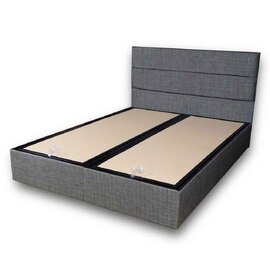Lrelan Fabric Ottoman Storage King Size Bed in Grey