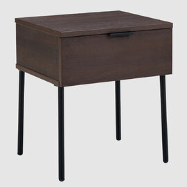 Lucca Wooden Bedside Cabinet With 1 Drawer In Espresso