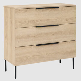 Lucca Wooden Chest Of 3 Drawers In Oak