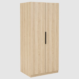 Lucca Wooden Wardrobe With 2 Doors In Oak