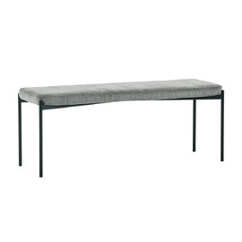 Luling Velvet Dining Bench - Grey