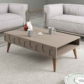 Lyon Wooden Coffee Table in Atlas and Walnut