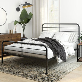 Mableton Metal King Size Bed in Black