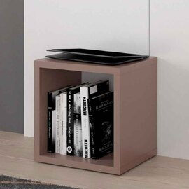 Mabon Square Wooden Shelving Unit in Terracotta