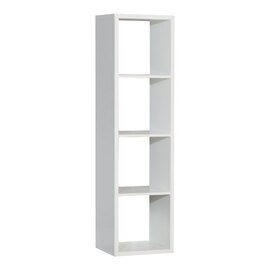 Mabon Wooden Bookcase With 3 Shelves In Matt White