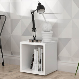 Mabon Wooden Bookshelf In Matt White
