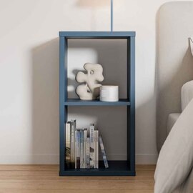 Mabon Wooden Shelving Unit with 2 Open Storage in Blue