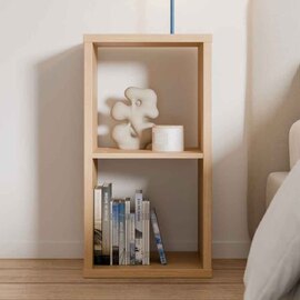 Mabon Wooden Shelving Unit with 2 Open Storage in Elegancia Oak