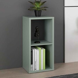 Mabon Wooden Shelving Unit with 2 Open Storage in Sage Green