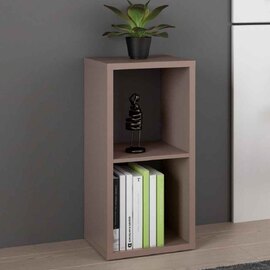 Mabon Wooden Shelving Unit with 2 Open Storage in Terracotta