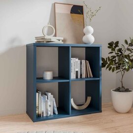Mabon Wooden Shelving Unit with 4 Open Storage in Blue