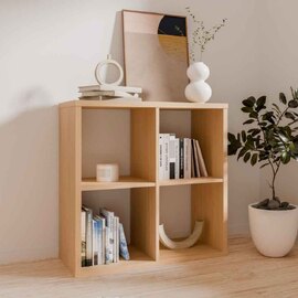 Mabon Wooden Shelving Unit with 4 Open Storage in Elegancia Oak