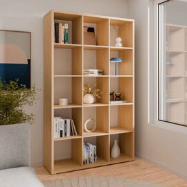 Mabon Wooden Shelving Unit in Elegancia Oak
