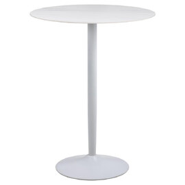 Macon Ceramic Bar Table With Steel Base In White Unico