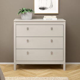Macron Wooden Chest Of 3 Drawers In Cashmere