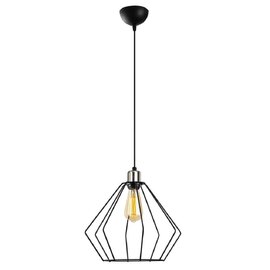 Maden Diamond Shape Metal Ceiling Pendant Light in Black