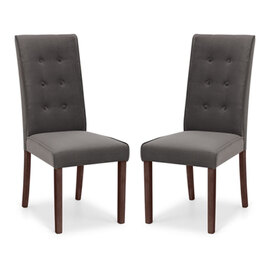 Maaike Grey Velvet Dining Chair In Pair