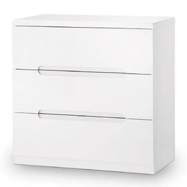 Magaly Modern Chest Of Drawers Small In White High Gloss