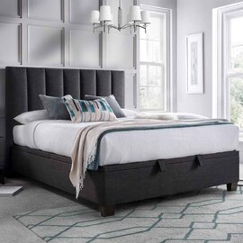 Magna Fabric Ottoman Storage Super King Size Bed In Pendle Slate
