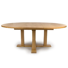 Magna Wooden Extending Round Dining Table In Oak
