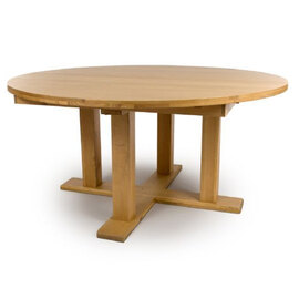 Magna Wooden Round Dining Table In Oak