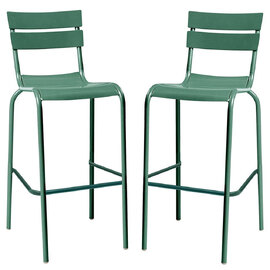 Magnolia Light Blue Aluminium Bar Stools In Pair