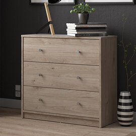 Maiton Wooden Chest Of 3 Drawers In Oak
