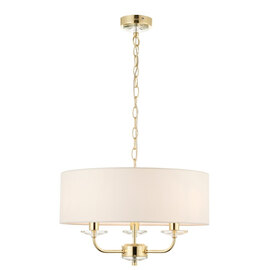 Maldon Wall Hung 3 Pendant Light In Brass