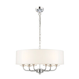 Maldon Wall Hung 6 Pendant Light In Bright Nickel