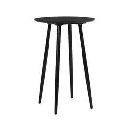 Malibu Wooden Bar Table Round In Black