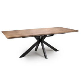 Malone Large Wooden Extending Dining Table In Light Walnut