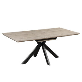 Malone Small Wooden Extending Dining Table In Grey