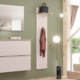 Malvern Slim Wooden Coat Rack in Cashmere