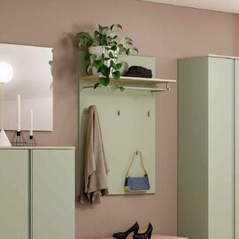 Malvern Wooden Coat Rack in Sage Green