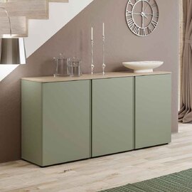 Malvern Wooden Sideboard with 3 Doors in Sage Green