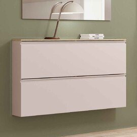 Malvern Wooden Wall Mounted Shoe Storage Cabinet in Cashmere